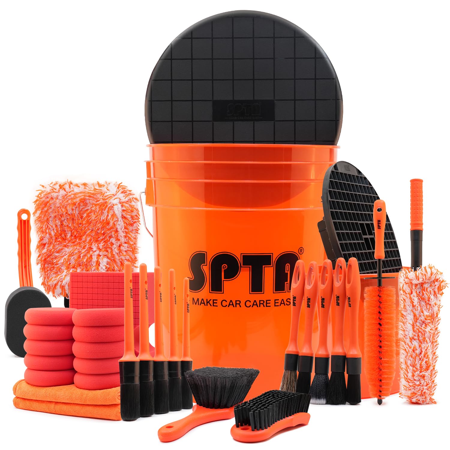 Amazon.com: SPTA 33Pcs Car Wash Bucket Set, 20L Scratch Free
